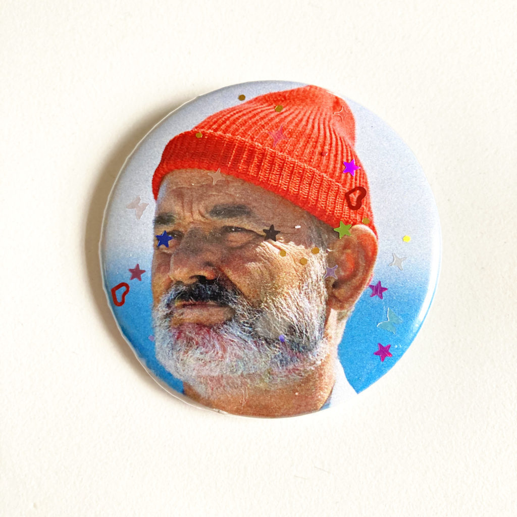 bill Murray Steve zissou pinback button