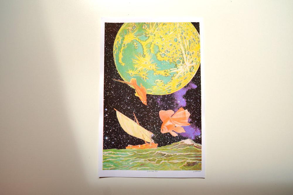 Curiosity risograph print